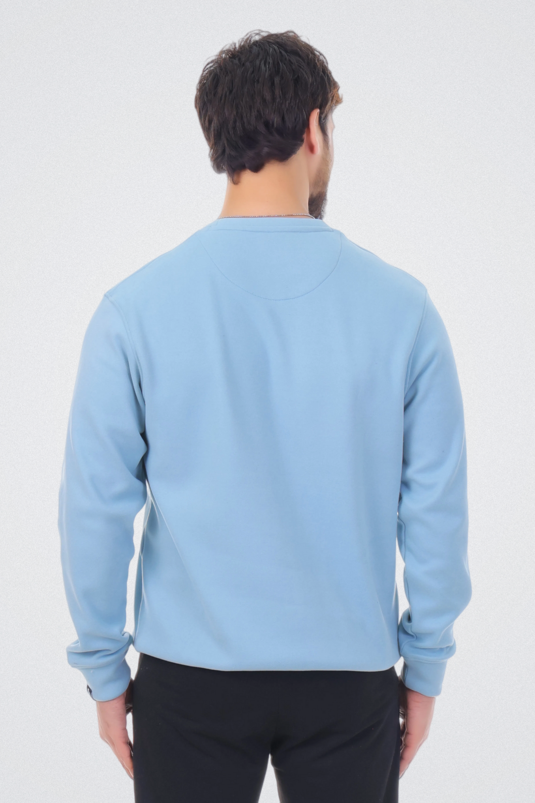 Abstract Typography Art Sky Blue Sweatshirt