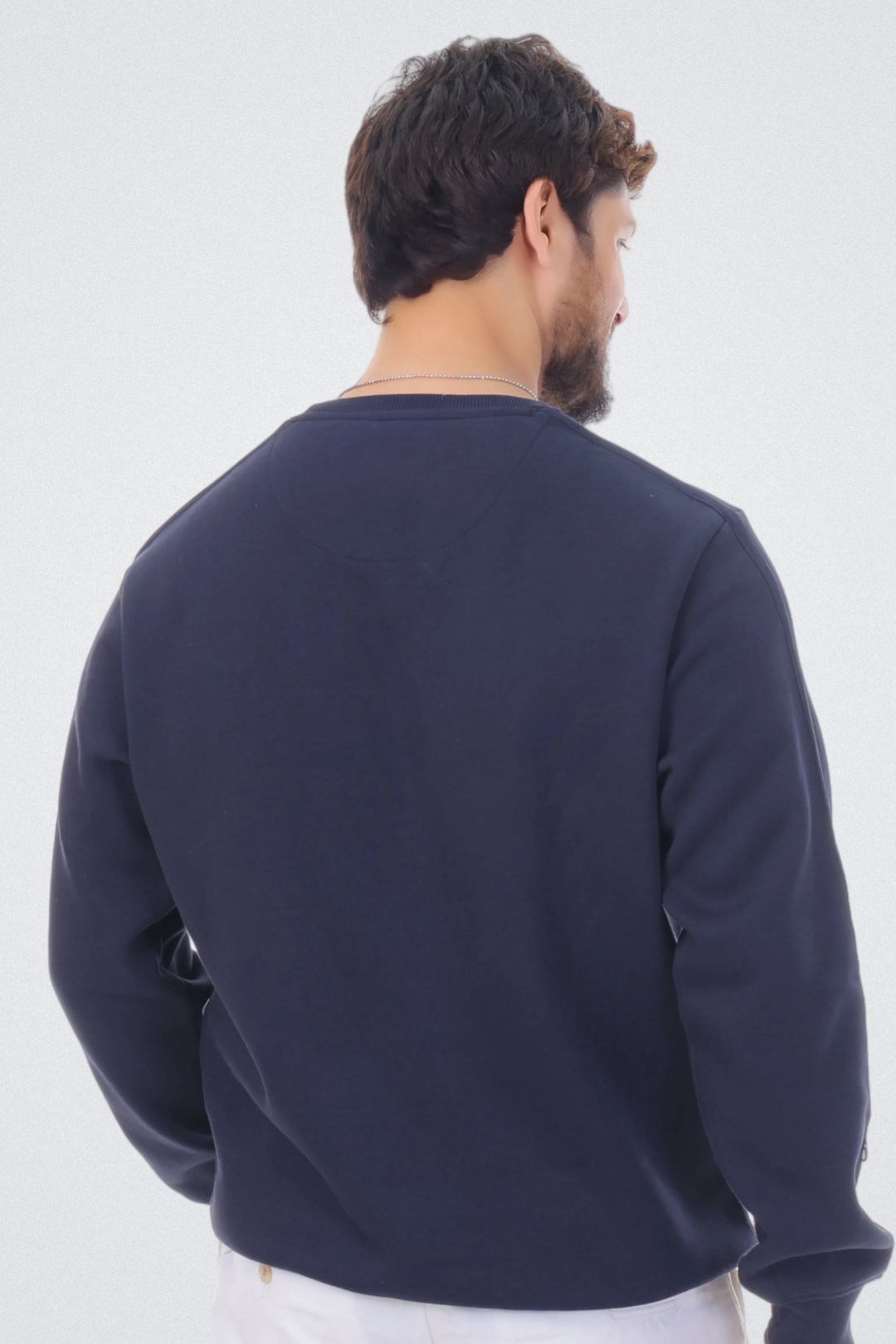Solid Sweatshirt with Flap Pocket