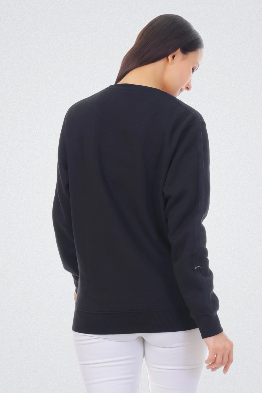 Solid Sweatshirt with Flap Pocket