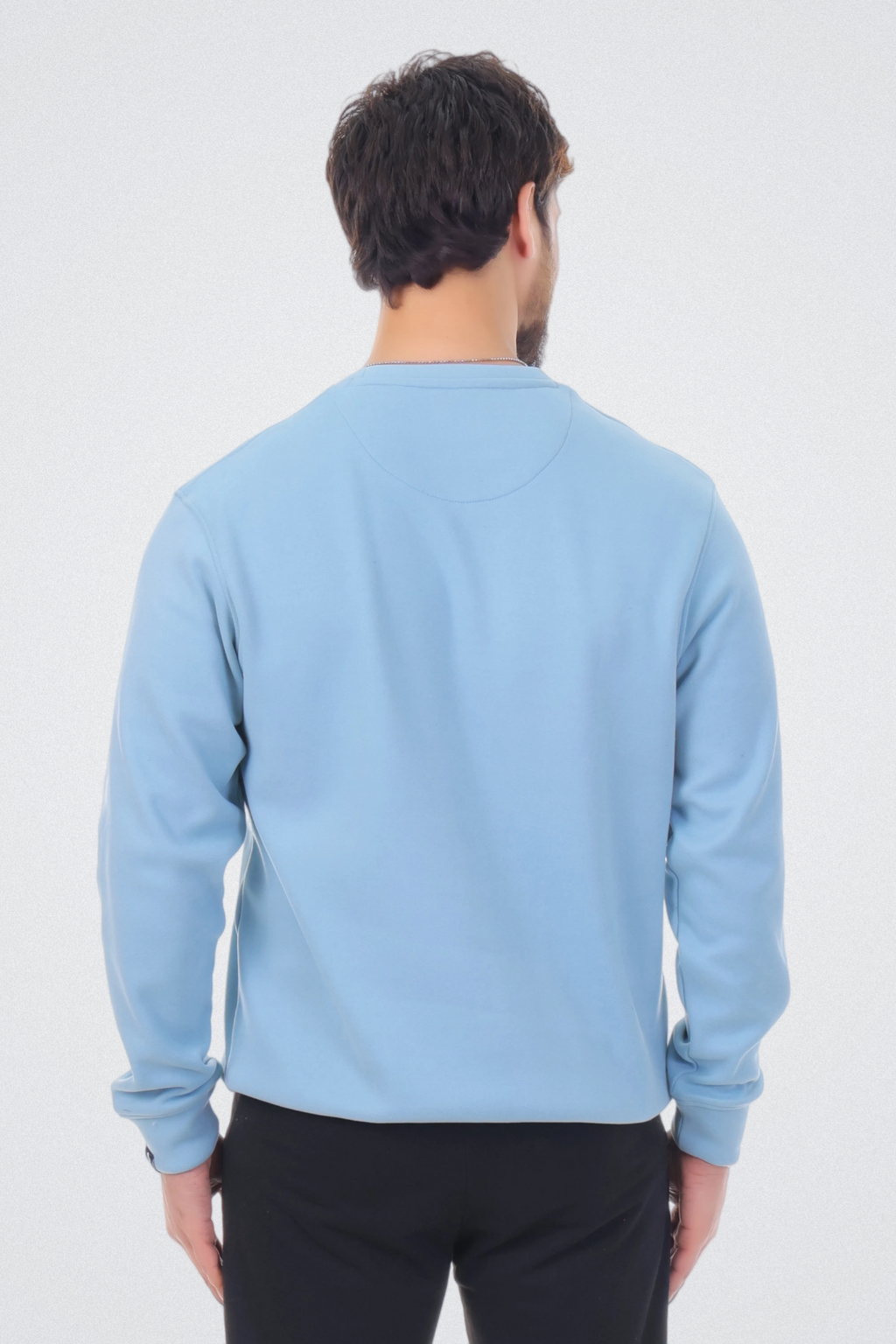 Abstract Typography Art Sky Blue Sweatshirt