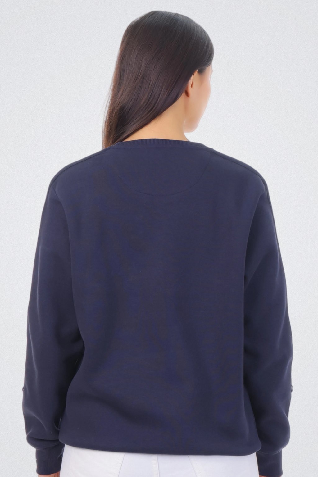 Solid Sweatshirt with Flap Pocket